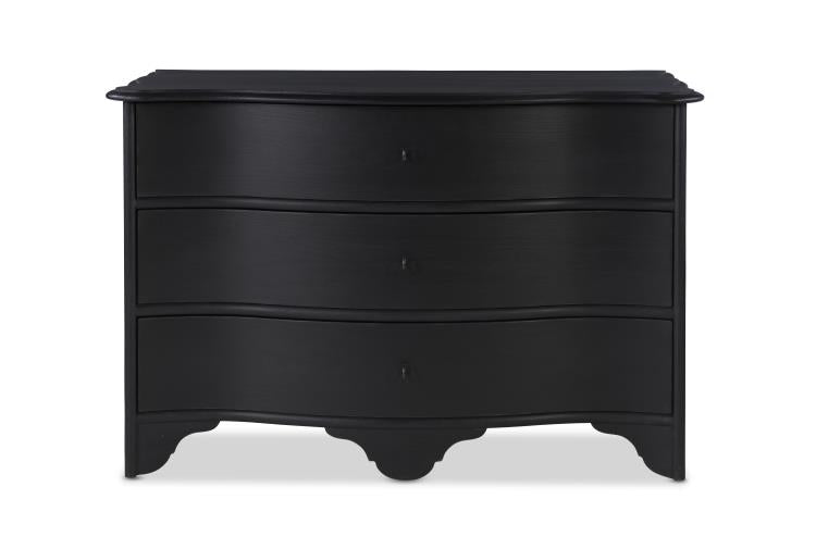 Le Maurice Three Drawer Chest - Swedish Matte Noir