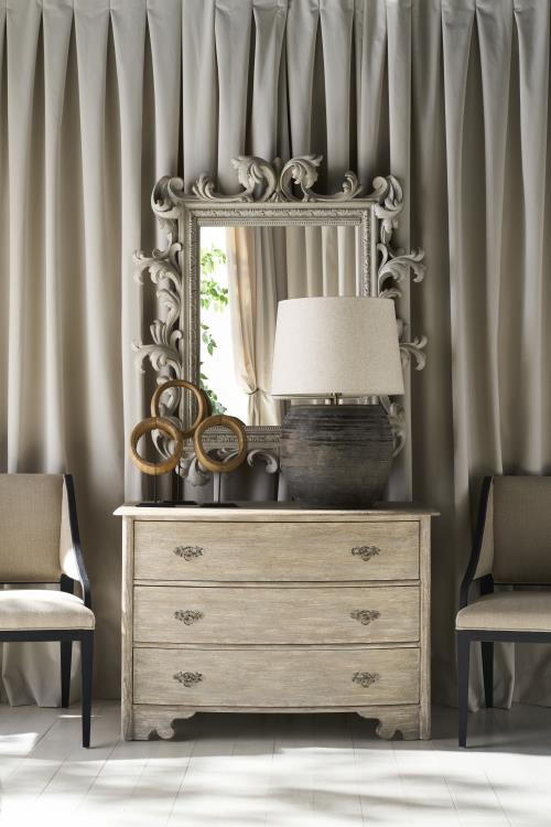 Italian Rococo Mirror - French Painted Blanc