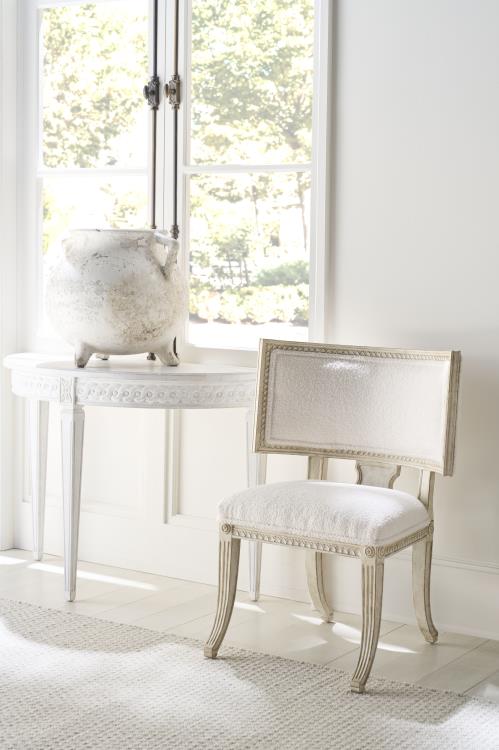 Petite Lutetia Console Table - Swedish Rubbed White
