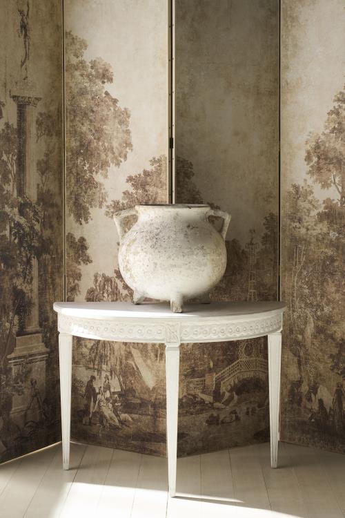 Petite Lutetia Console Table - Swedish Rubbed White