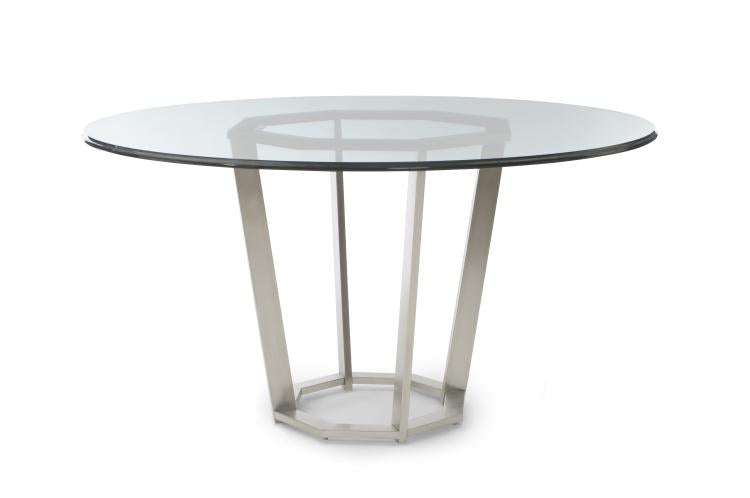 Paragon Club Fair Park Metal Base Dining Table With Glass Top
