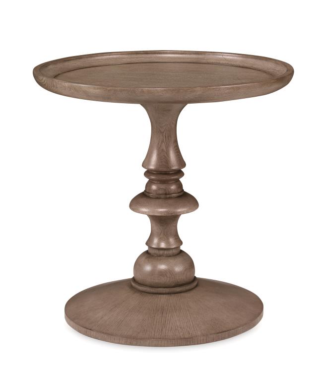 Casa Bella Turned Pedestal Table - Timber Grey Finish