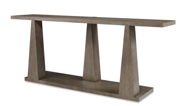Casa Bella Column Console Table - Timber Grey Finish