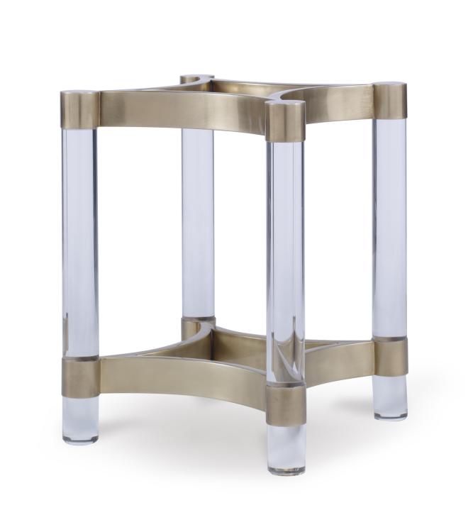Acrylic & Metal Dining Table Base For Glass Top