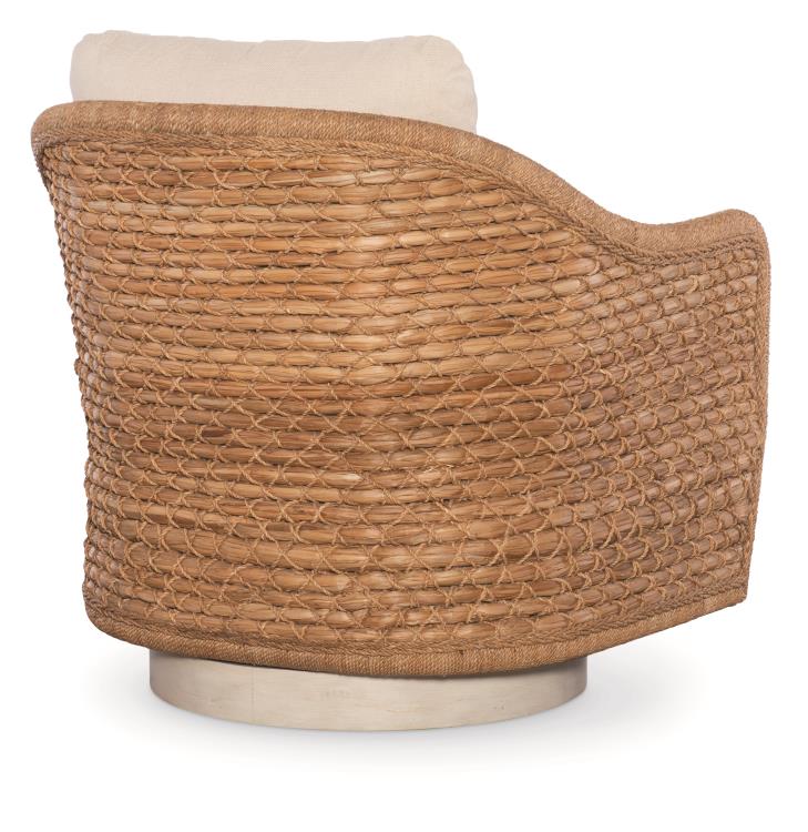 Pompano Swivel Lounge Chair - Natural/Flax