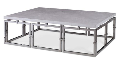 Links Cocktail Table - Stainless Steel